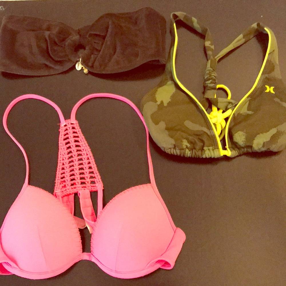 Hurley, Juicy Couture, Victoria Secret bikini tops